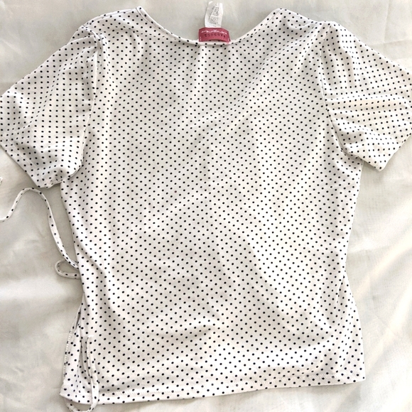 Ragdoll Wrap Polka Dot Women's Top - Picture 5 of 7